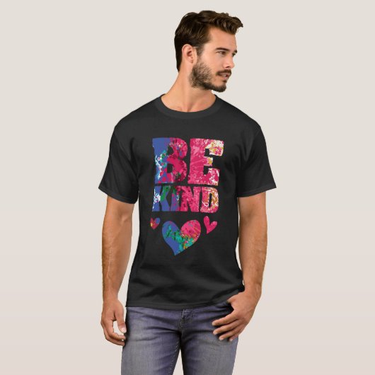 Be Kind Artsy Kindness Compassion and Empathy Insp Tシャツ (正面フル)
