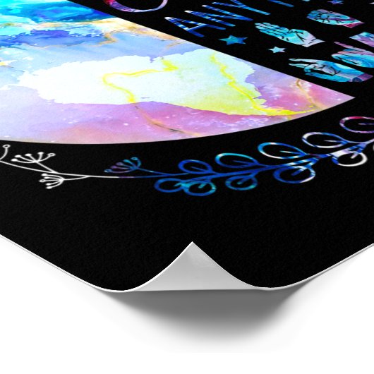 Be Kind Asl Alphabet American Sign Language Deaf A ポスター (角)