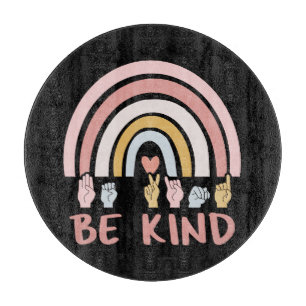 Be Kind ASL III – アメリカ手話 カッティングボード