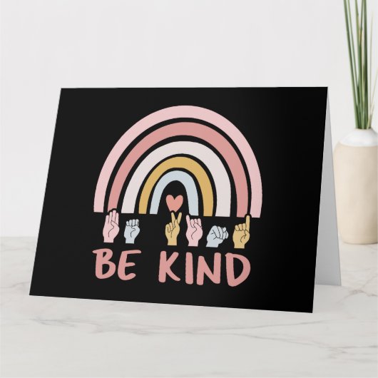 Be Kind ASL III – アメリカ手話 カード (正面)
