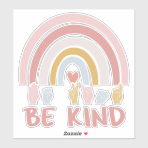 Be Kind ASL III – アメリカ手話 シール