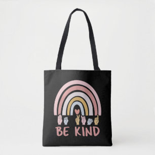 Be Kind ASL III – アメリカ手話 トートバッグ
