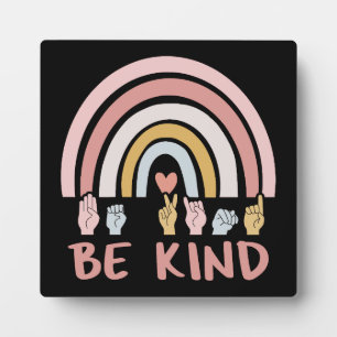 Be Kind ASL III – アメリカ手話 フォトプラーク