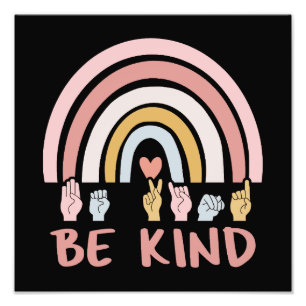 Be Kind ASL III – アメリカ手話 フォトプリント