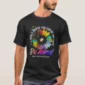 Be Kind Autism Awareness Sunflower Puzzle Choose K Tシャツ (正面)
