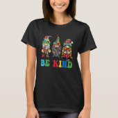 Be Kind Autism Gnomes Sunflower Autism Awareness M Tシャツ (正面)