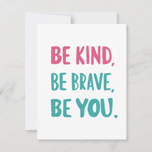be kind be brave be you, inspirational quotes  シーズンカード (正面)