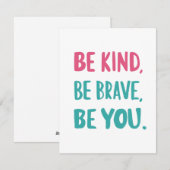 be kind be brave be you, inspirational quotes  シーズンカード (正面/裏面)