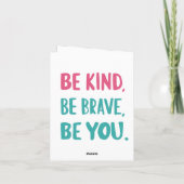 be kind be brave be you, inspirational quotes  シーズンカード (裏面)