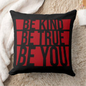 Be Kind Be True Be You Inspirational Love Quote クッション (ブランケット)