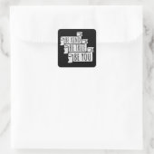 Be Kind Be True Be You Inspirational Love Quote スクエアシール (バッグ)