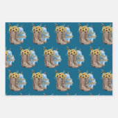 Be Kind Bees Western Cowgirl Boots Gift Wrap Paper ラッピングペーパーシート (正面2)