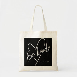Be Kind Blind Awareness braille トートバッグ