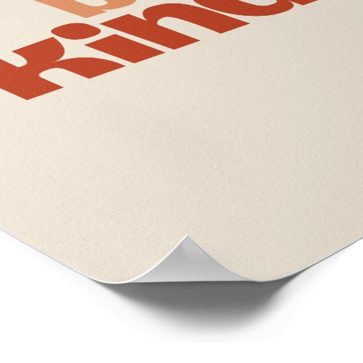 Be Kind – Boho Typography Art ポスター (角)