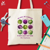 BE KIND CABBAGE Personalized Inclusive Teacher トートバッグ