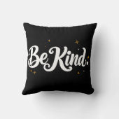 "Be Kind" Calligraphy Tee - Minimalist Black T-shi クッション (裏面)