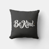 "Be Kind" Calligraphy Tee - Minimalist Black T-shi クッション (正面)