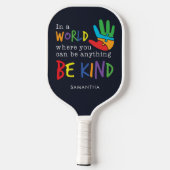 Be Kind Coloful Motivation Mom Birthday ピックルボールラケット (裏面)