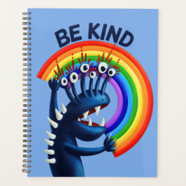 Be Kind - Cute Character Rainbowメッセー前向きジ プランナー手帳