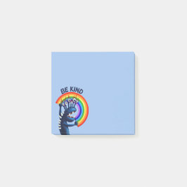 Be Kind - Cute Character Rainbowメッセー前向きジ ポストイット