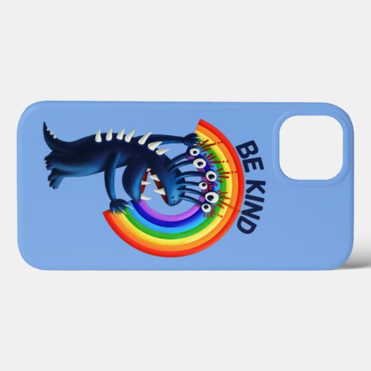 Be Kind - Cute Character Rainbowメッセー前向きジ Case-Mate iPhoneケース (裏面 (横))