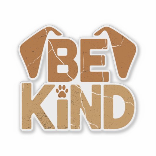 Be Kind - Dog Lover シール (正面)
