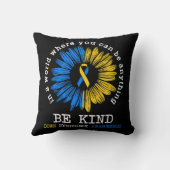 Be Kind Down症候群認識度リボンヒマワリK クッション (裏面)