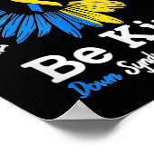 Be Kind Down症候群認識度リボンヒマワリK ポスター (角)