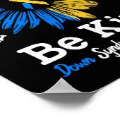 Be Kind Down症候群認識度リボンヒマワリK ポスター (角)