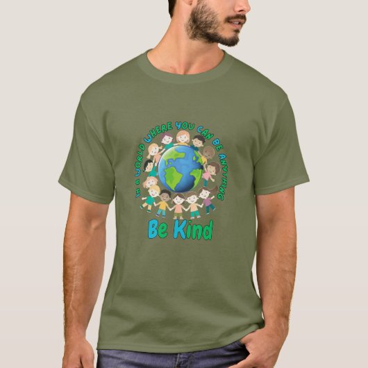 Be Kind Earth Day Design for Kids & Awesome Teache Tシャツ (正面)