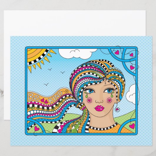 Be Kind_Flat紙シート11"x 8.5" (正面/裏面)