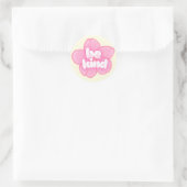 “Be Kind” Flower Sticker ラウンドシール (バッグ)
