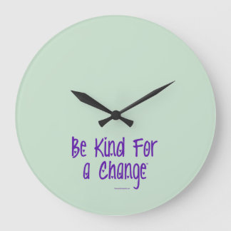 Be Kind For Change™ サージミドリ色 壁掛け時計 ラージ壁時計