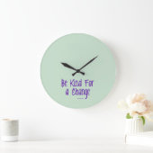 Be Kind For Change™ サージミドリ色 壁掛け時計 ラージ壁時計 (ホーム)