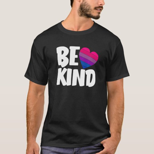 Be Kind Funny Bi Pride Flag Bisexual Premium Tシャツ (正面)