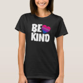 Be Kind Funny Bi Pride Flag Bisexual Premium Tシャツ (正面)