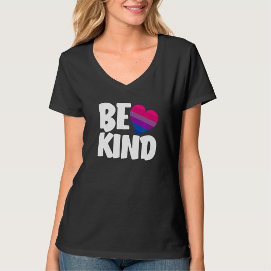 Be Kind Funny Bi Pride Flag Bisexual Premium Tシャツ (正面)