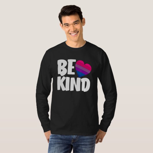 Be Kind Funny Bi Pride Flag Bisexual Tシャツ (正面フル)