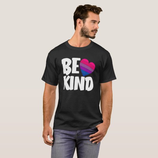 Be Kind Funny Bi Pride Flag Bisexual Tシャツ (正面フル)