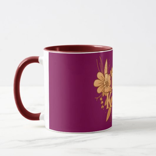 Be Kind | Gold Floral Inspirational Combo Mug マグカップ (左)