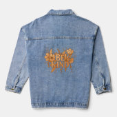 Be Kind | Gold Floral Inspirational Denim Jacket  デニムジャケット (裏面)
