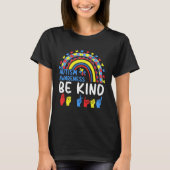 Be Kind Hand Sign Rainbow Autism Awareness Month F Tシャツ (正面)