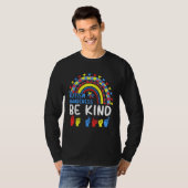 Be Kind Hand Sign Rainbow Autism Awareness Month F Tシャツ (正面フル)