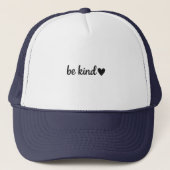 Be Kind Handwritten Quote with Heart – Minimalist  キャップ (正面)