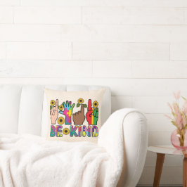 Be Kind Inclusivity – Positive Message Home Decor クッション