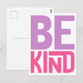 Be Kind Inspirational Quote ポストカード (正面/裏面)