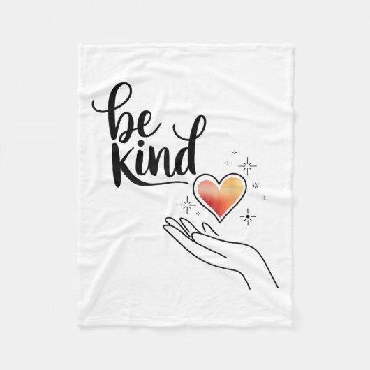 Be Kind Insrational Quote Sitive Motivational  フリースブランケット (正面)