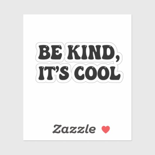  "Be Kind, It's Cool" Retro Sticker シール (シート)