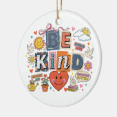 Be Kind - Kindness Matters セラミックオーナメント (左)
