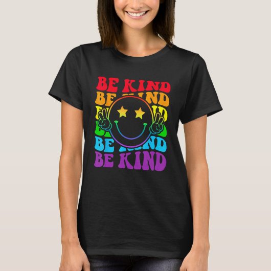 Be Kind LGBT Pride Month Gay Right Funny Smile Hap Tシャツ (正面)